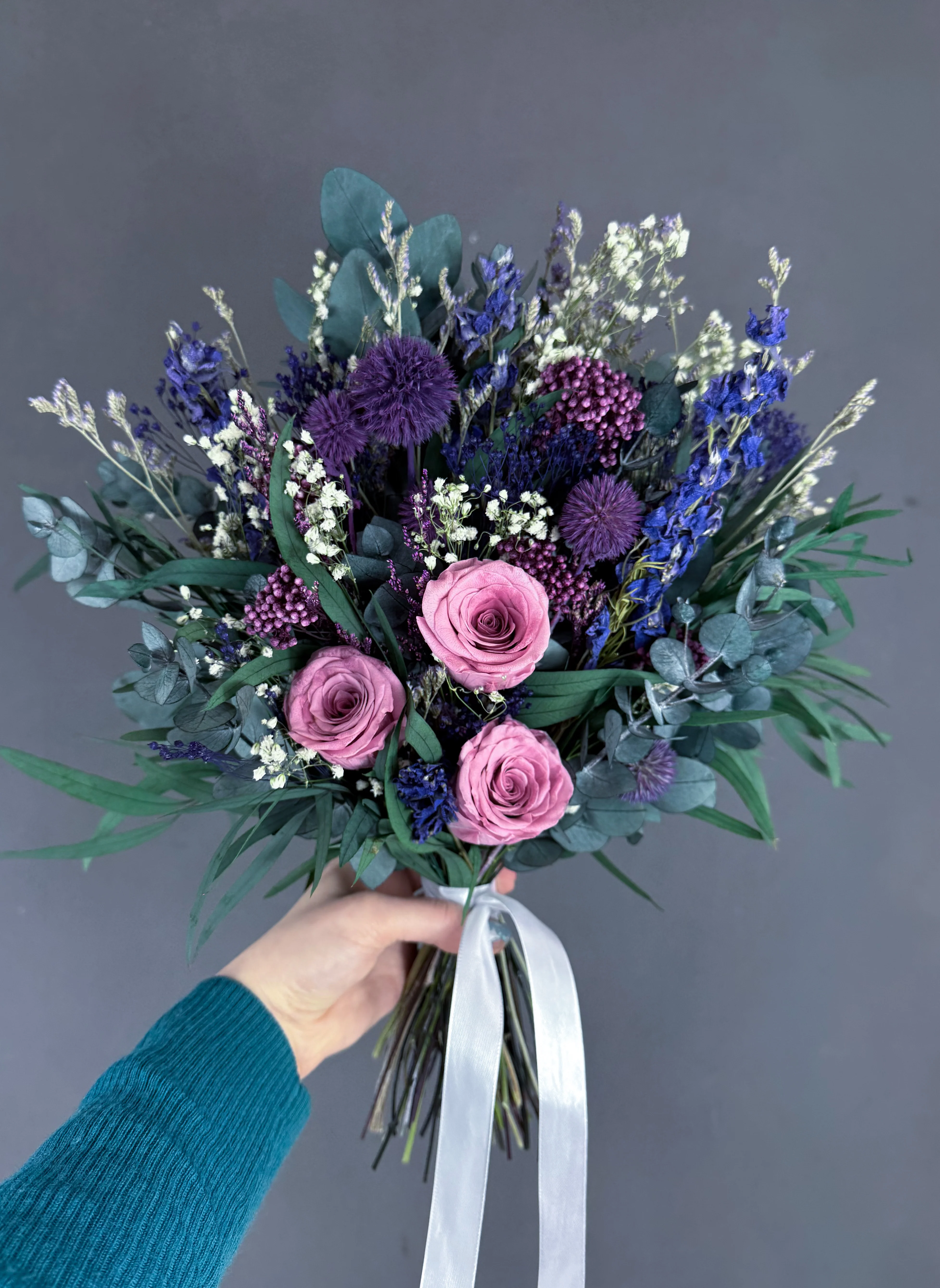 Amalie dried flower bridal bouquet