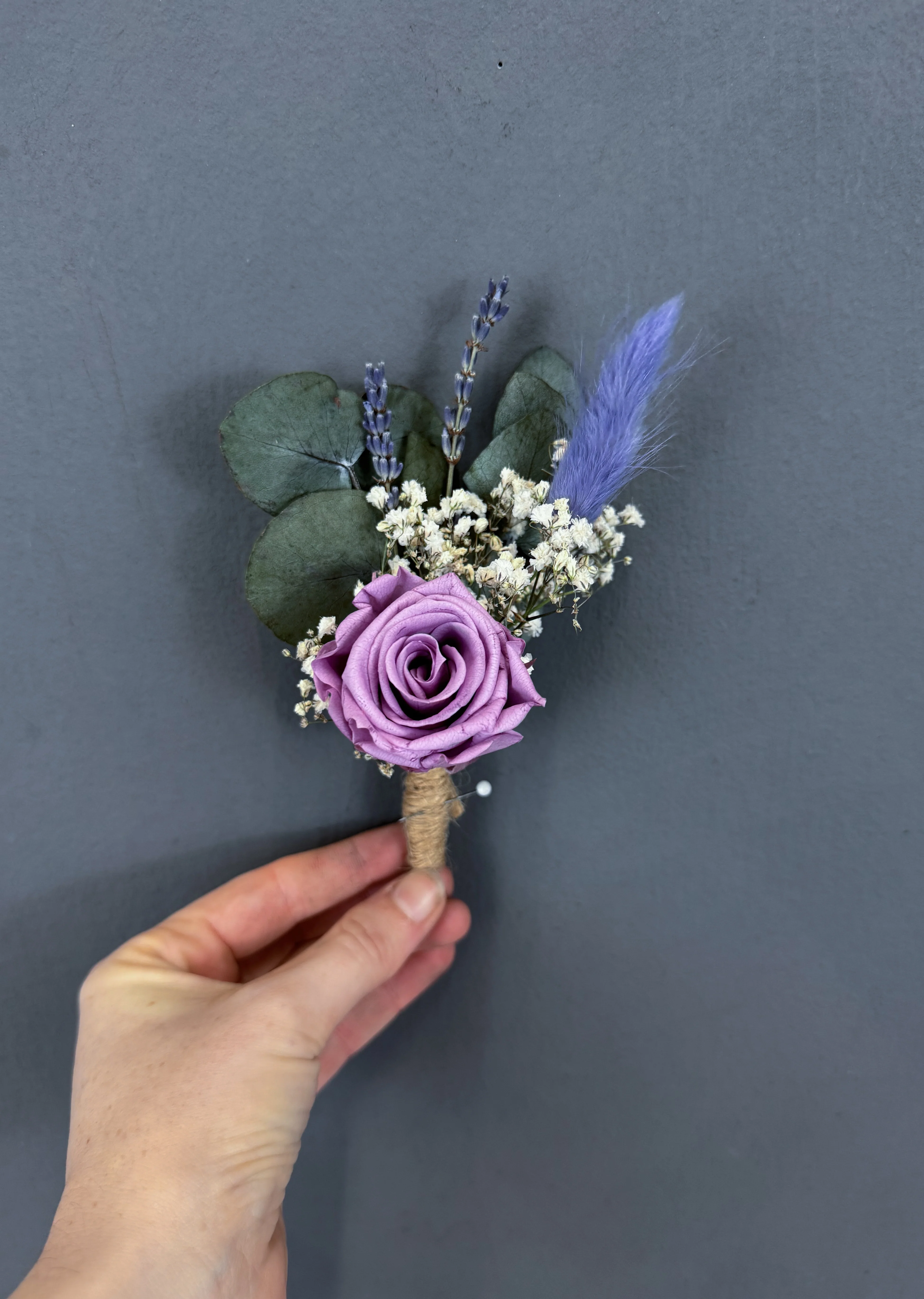 Amelia Dried Flower Buttonhole - Image 2