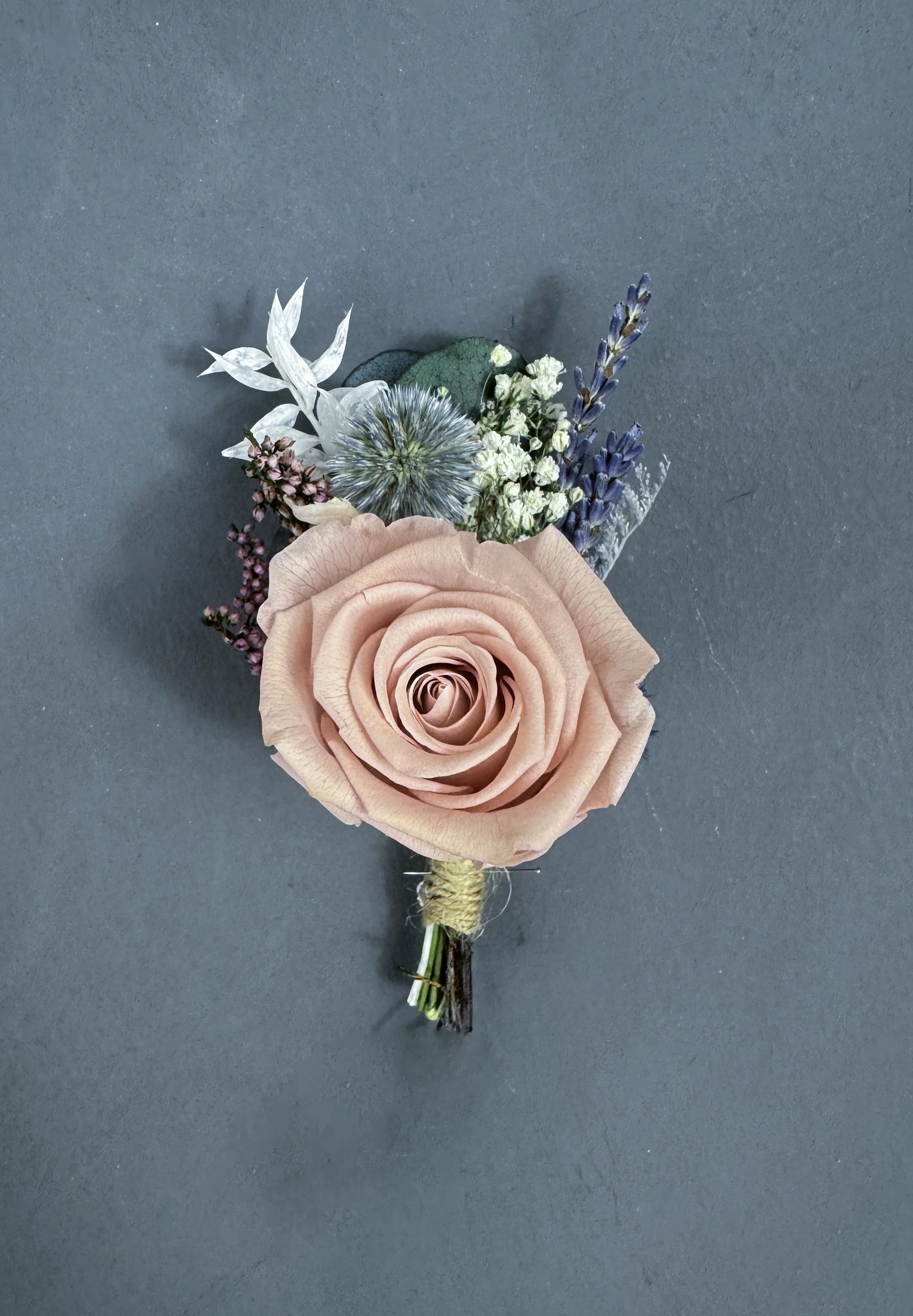 Cleo dried flower buttonhole