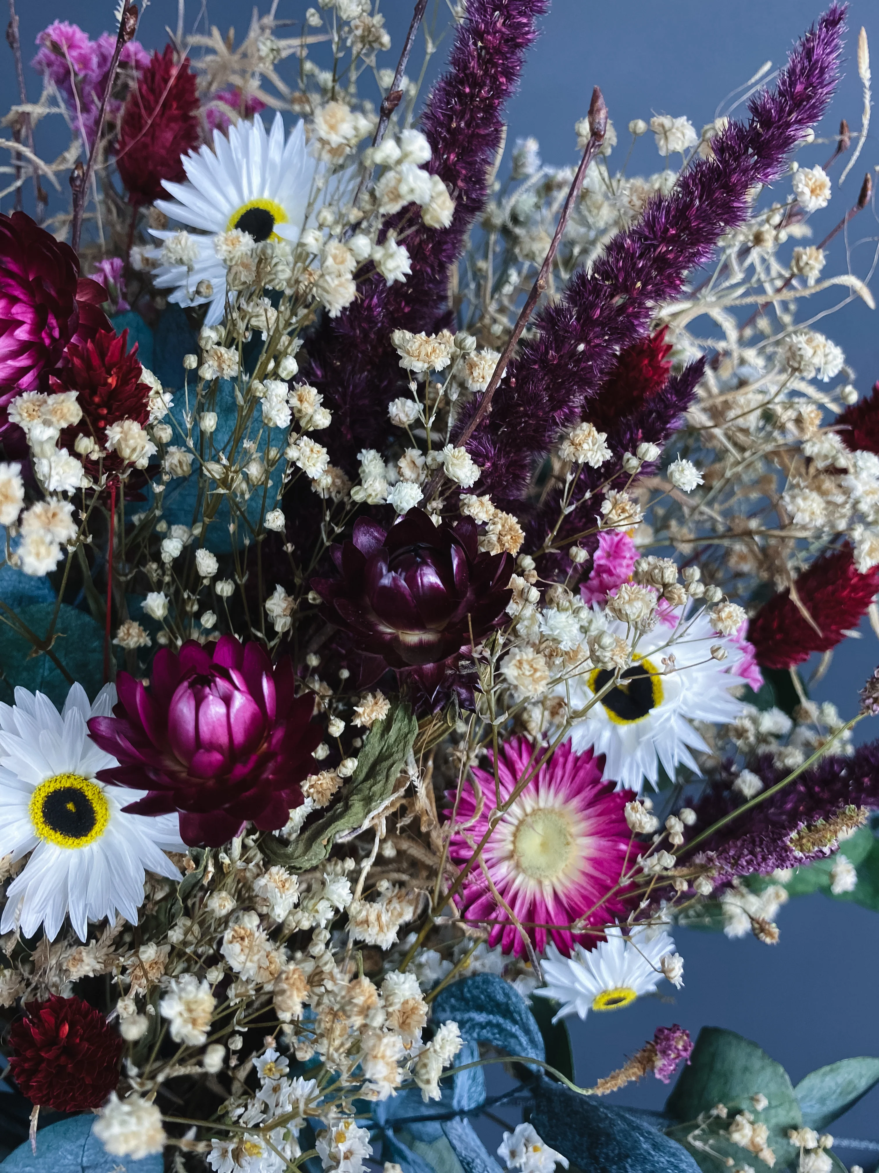 Daisy Dried Flower Bridal Bouquet - Image 3