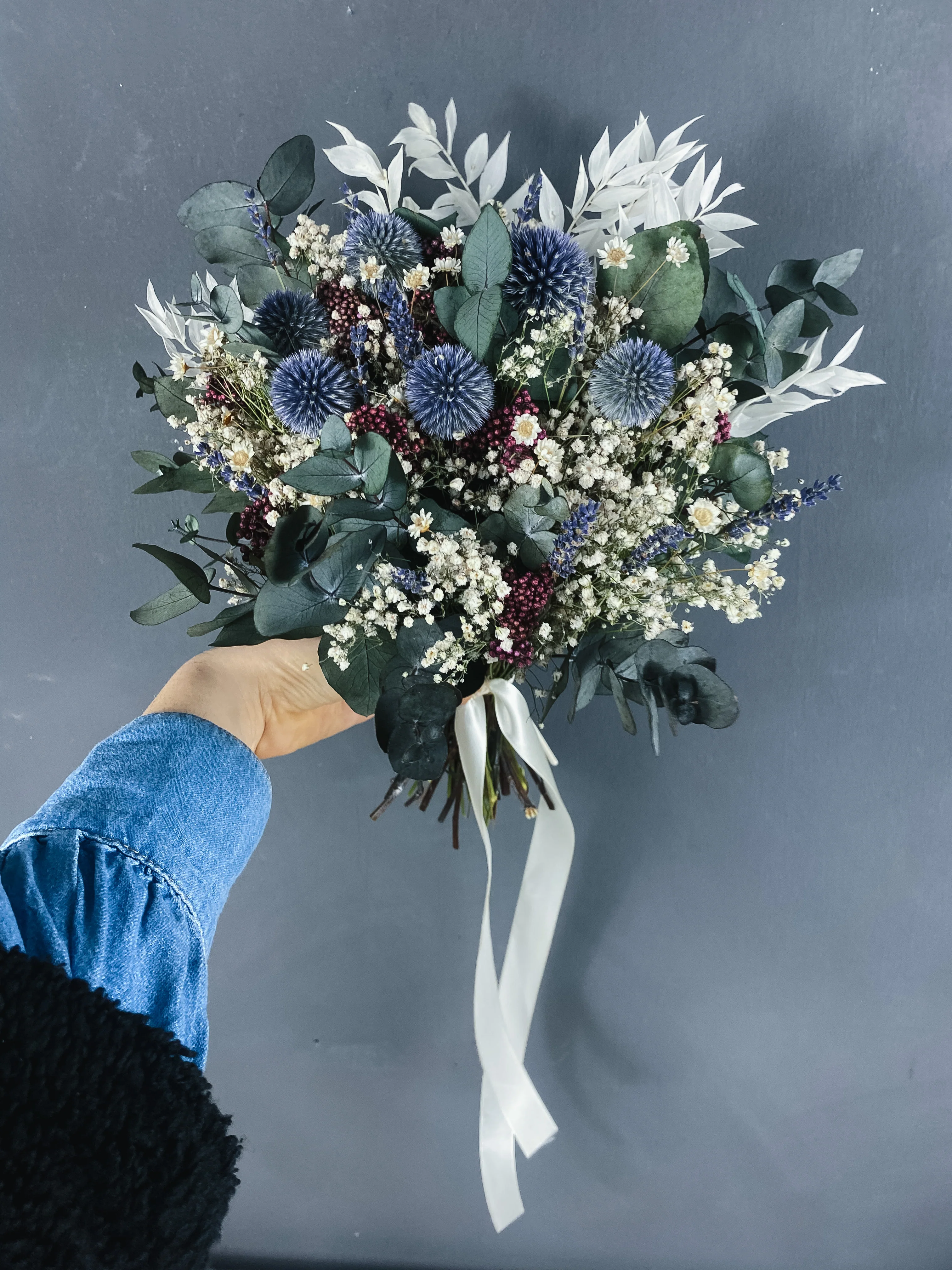 Devon Dried Flower Bridal Bouquet - Image 2