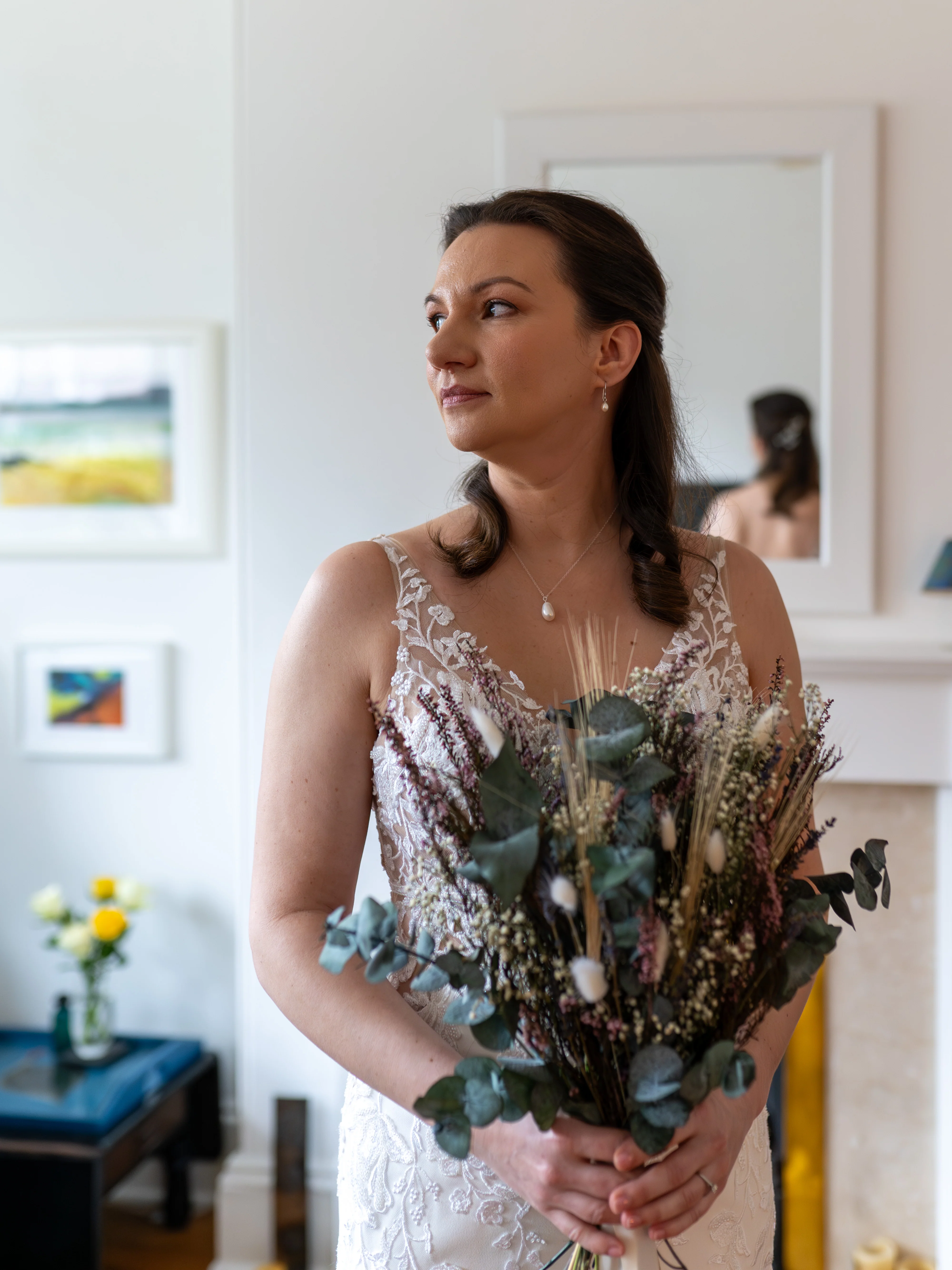 Isla dried flower bridal bouquet - Image 2