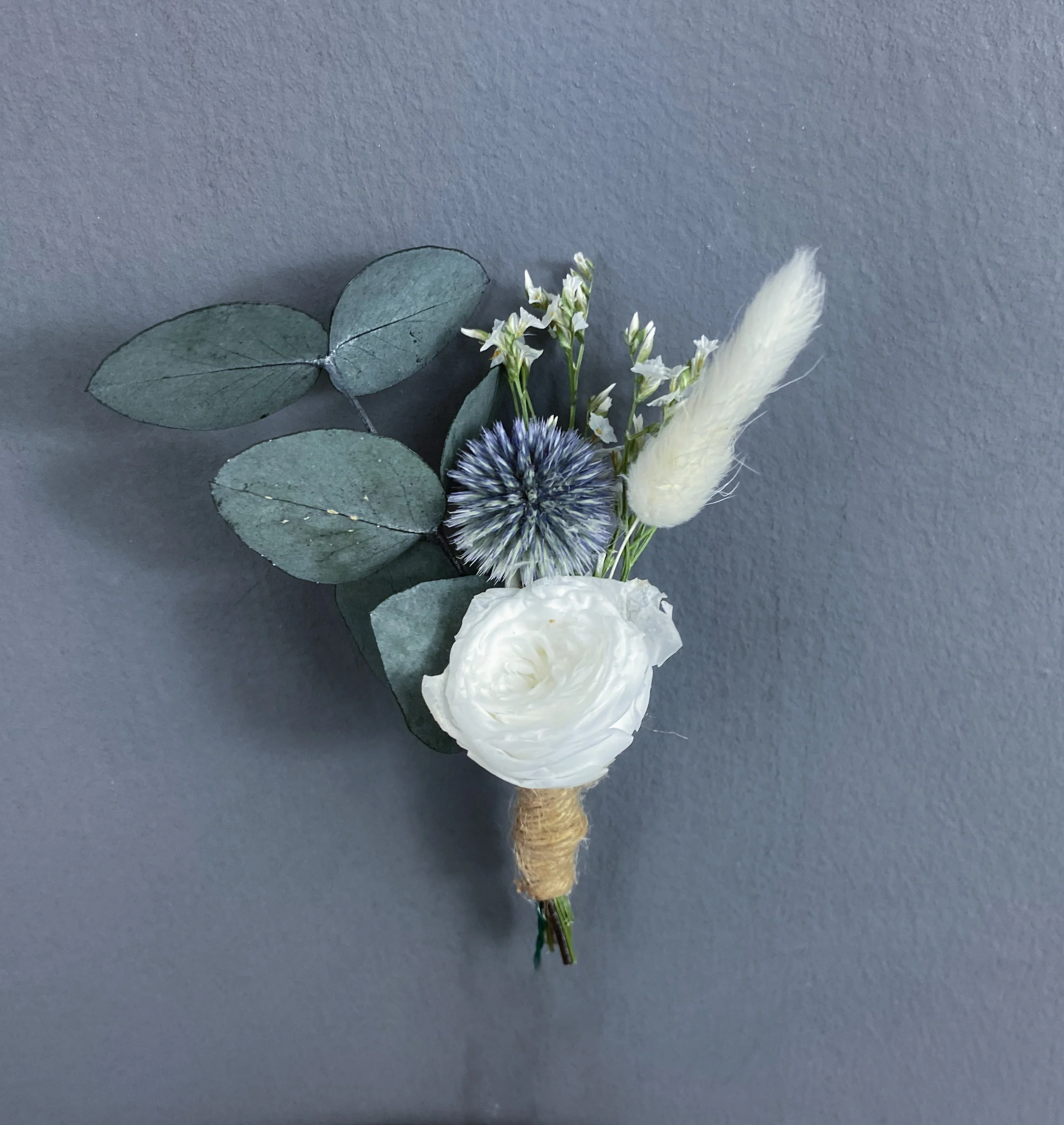 Margot dried flower buttonhole