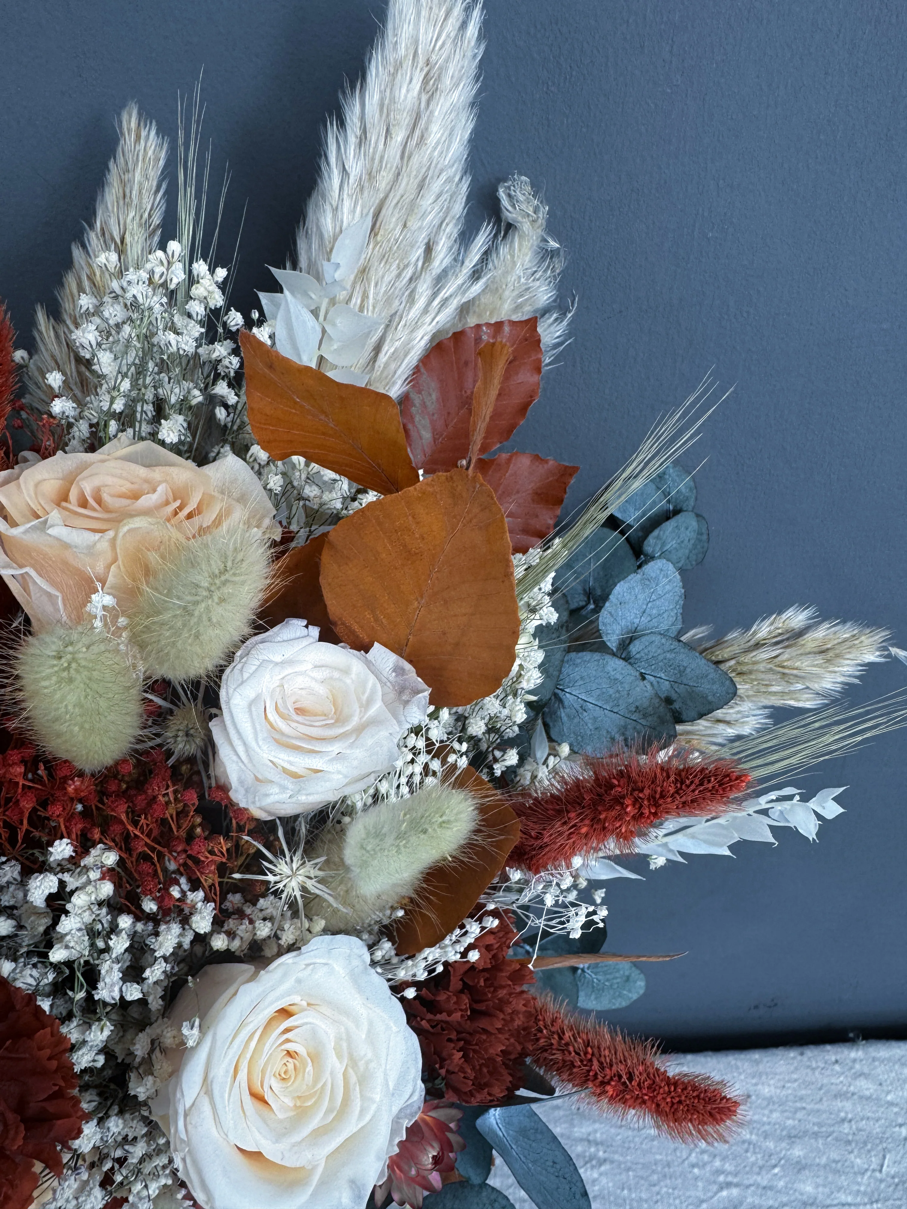 Sia dried flower bridal bouquet - Image 3