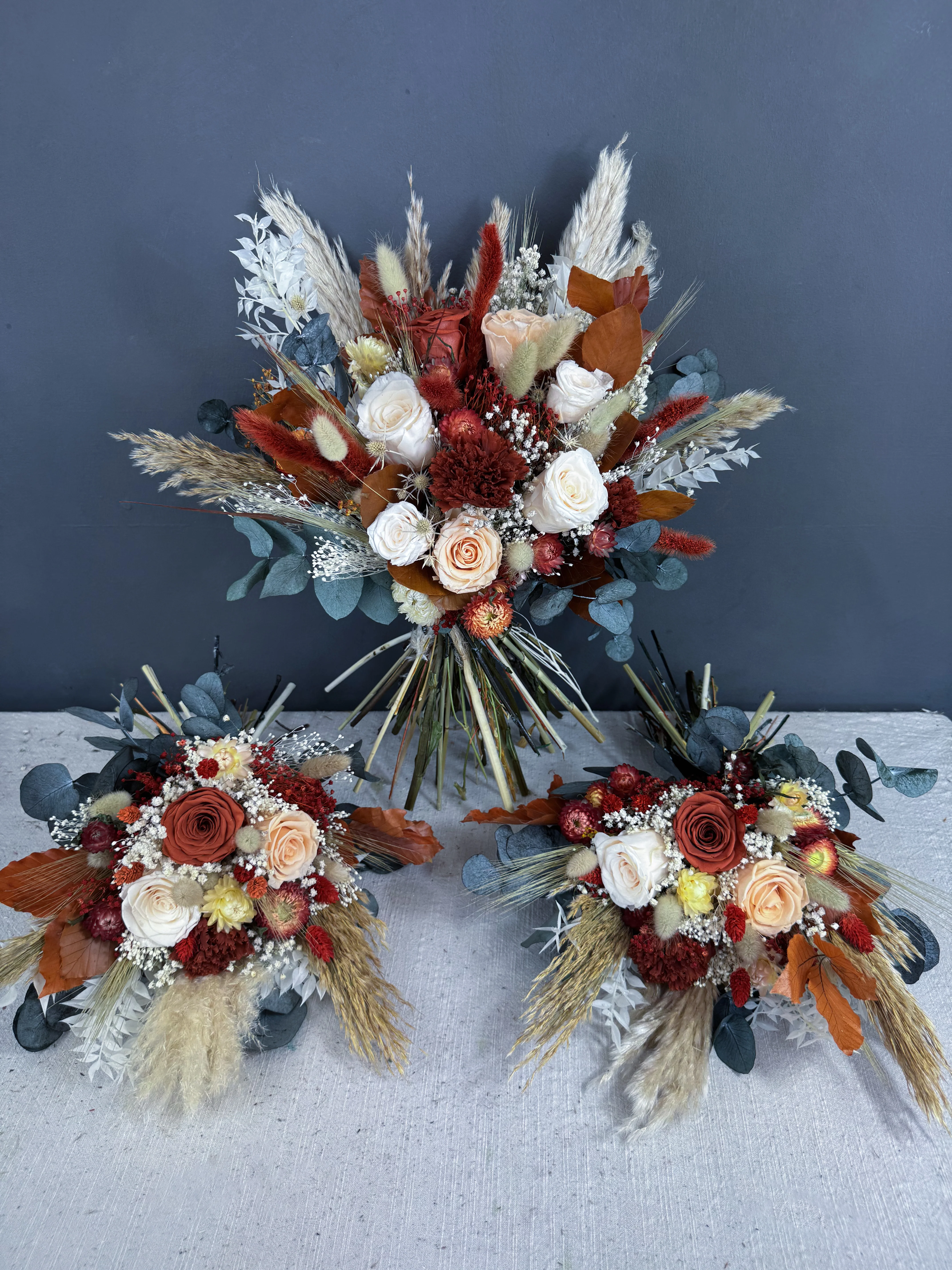 Sia dried flower bridal bouquet - Image 4